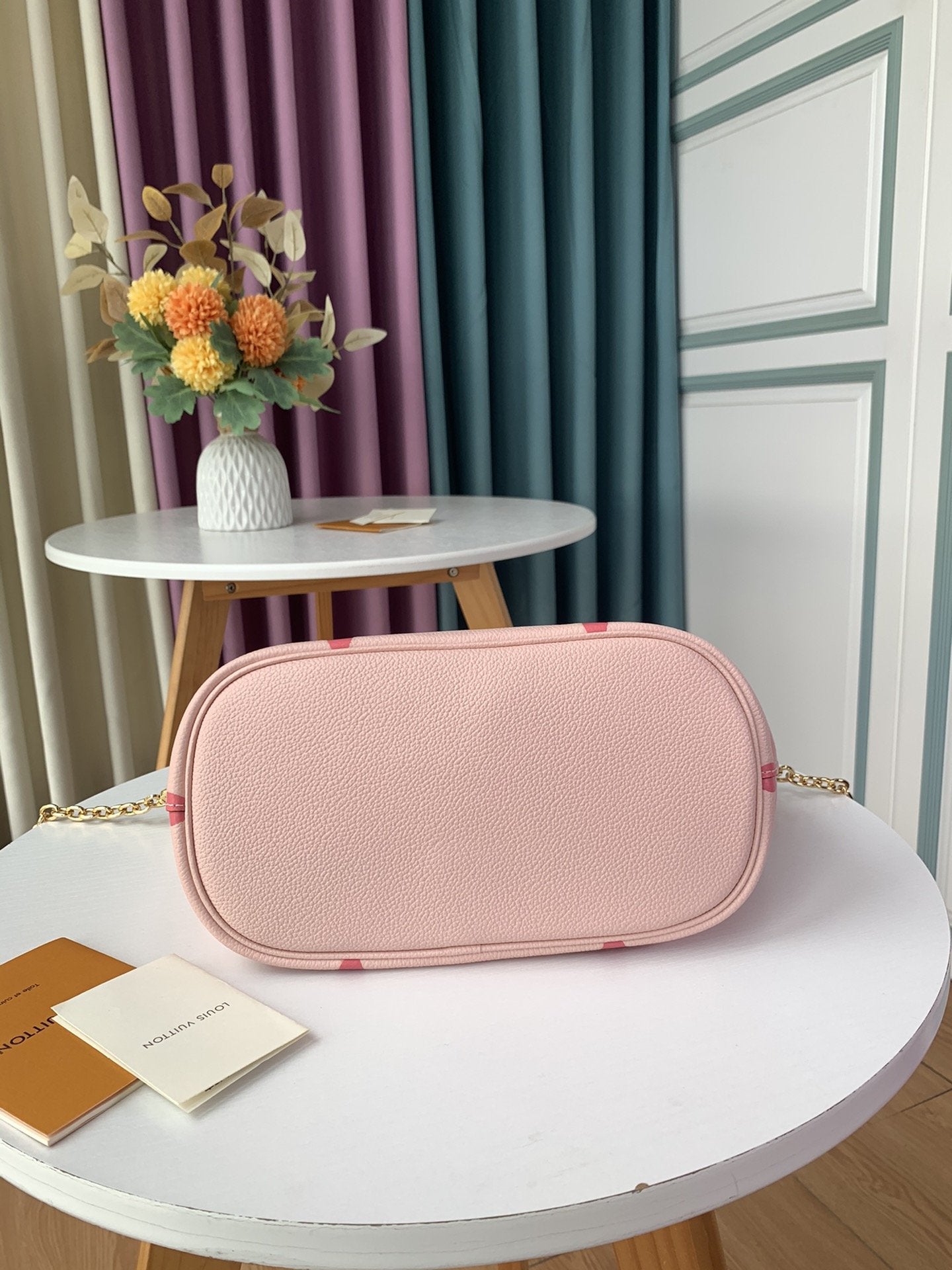 MASHMALLOW HOBO BAG BOUTON DE ROSE PINK GRAINED COWHIDE LEATHER
