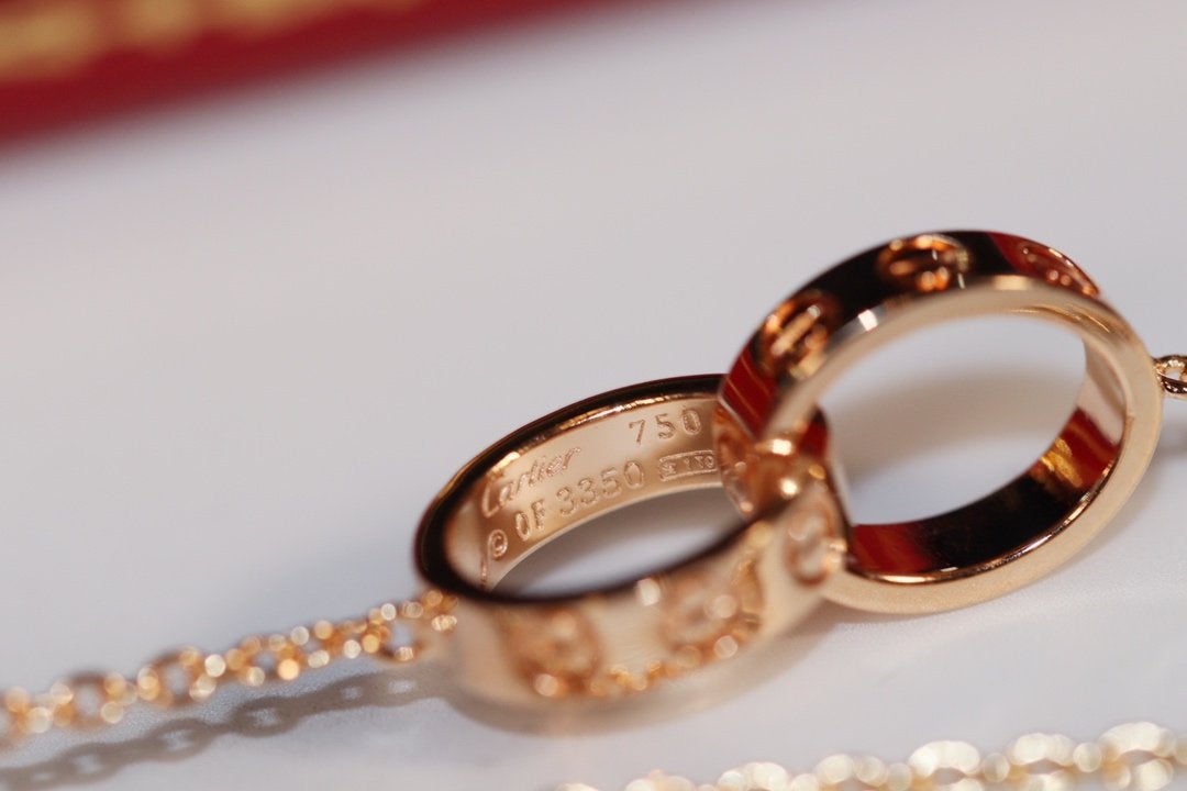 DIANA LOVE NECKLACE PINK GOLD AND SILVER