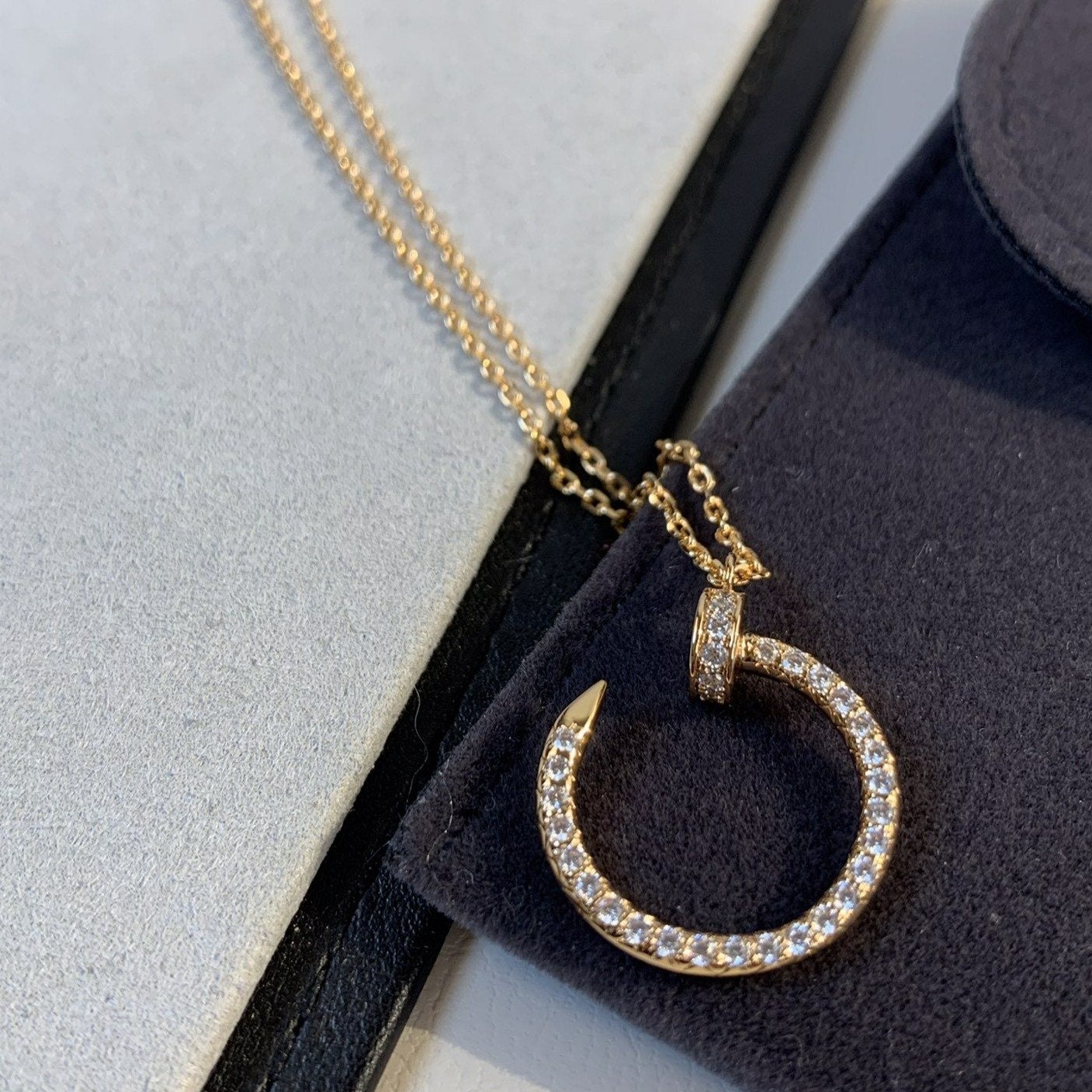 DIANA JUSTE NECKLACE PINK GOLD DIAMONDS