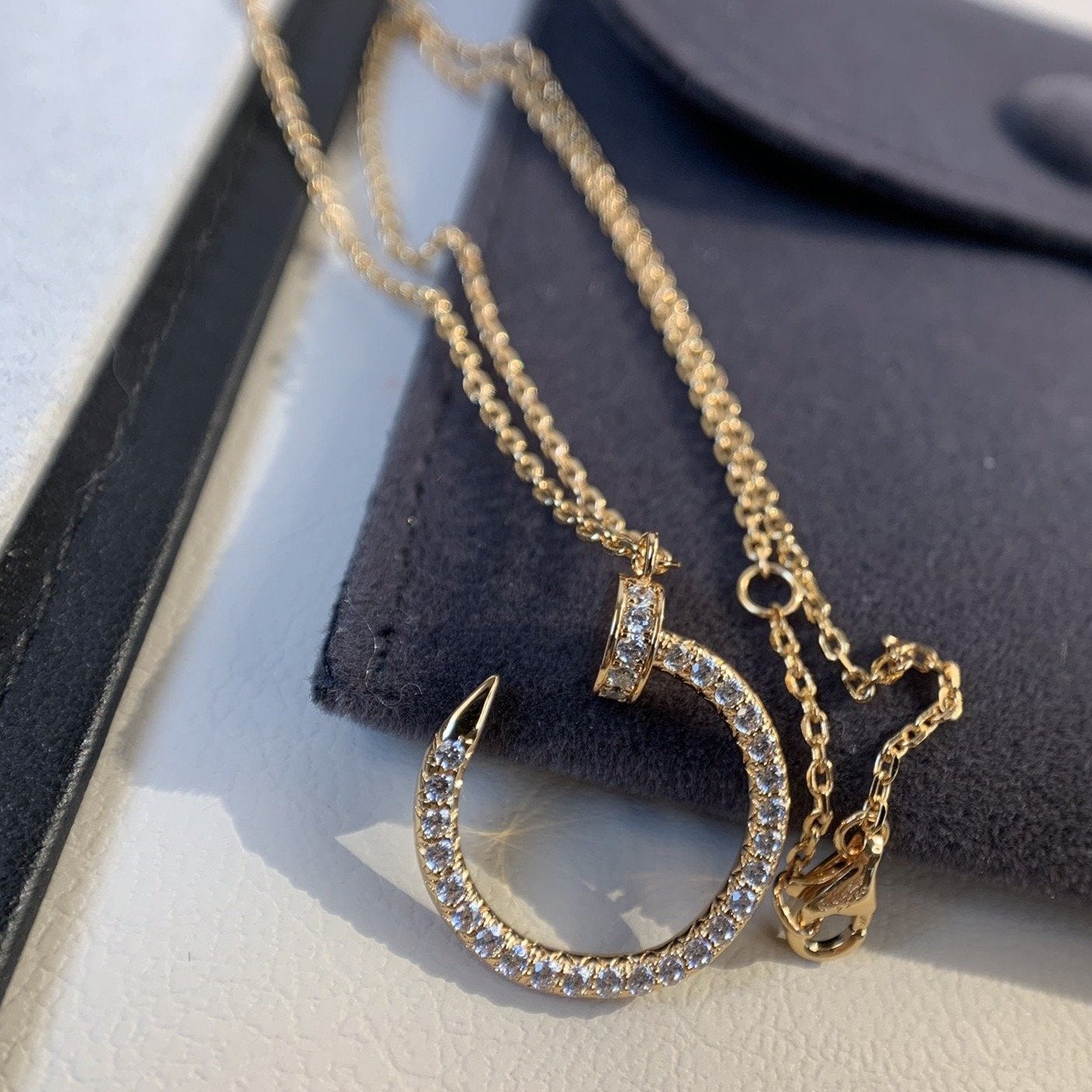 DIANA JUSTE NECKLACE PINK GOLD DIAMONDS