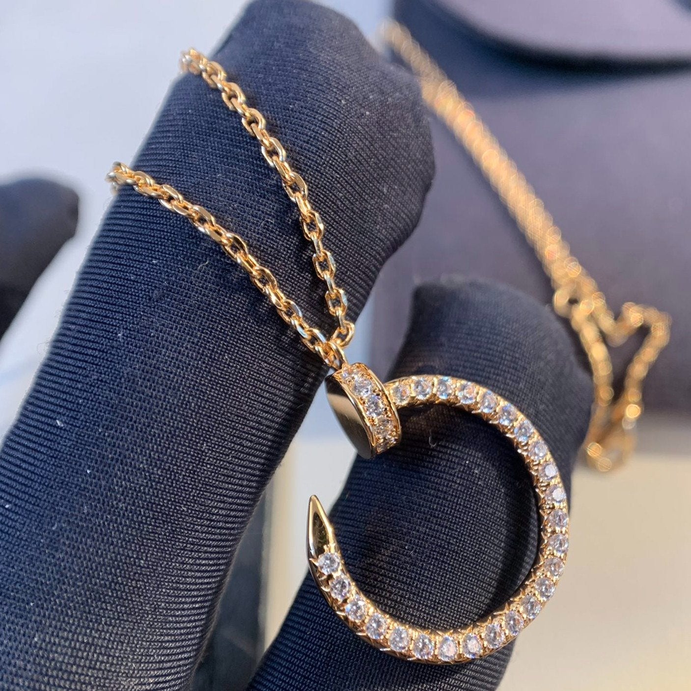 DIANA JUSTE NECKLACE PINK GOLD DIAMONDS