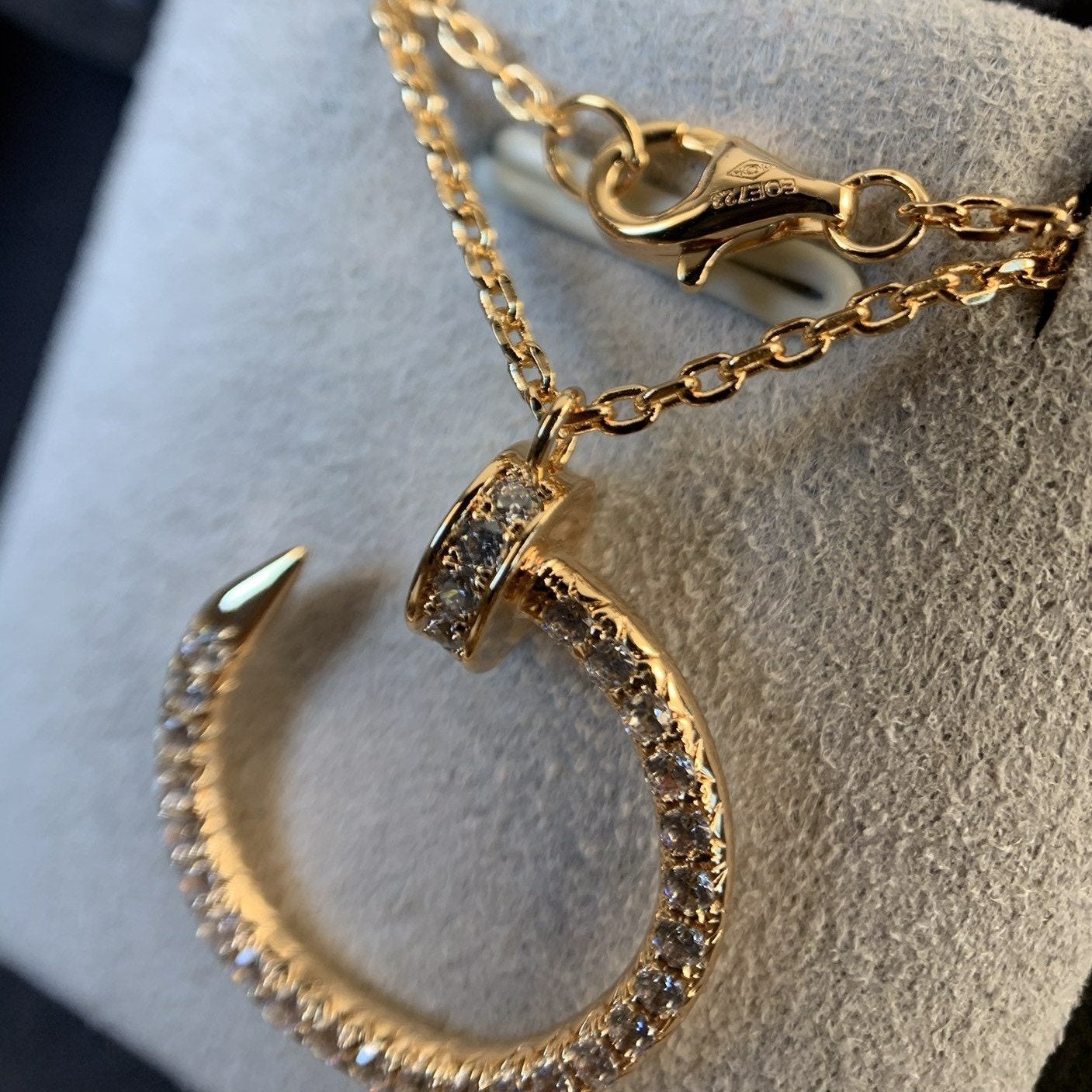 DIANA JUSTE NECKLACE PINK GOLD DIAMONDS
