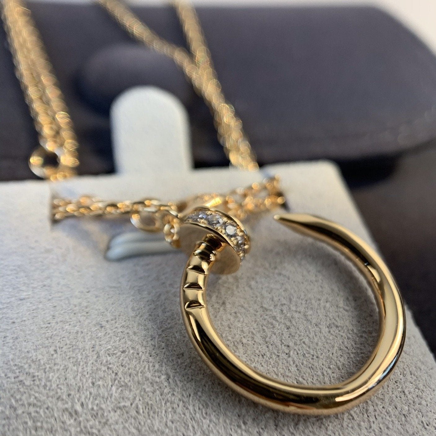 DIANA JUSTE NECKLACE PINK GOLD DIAMONDS