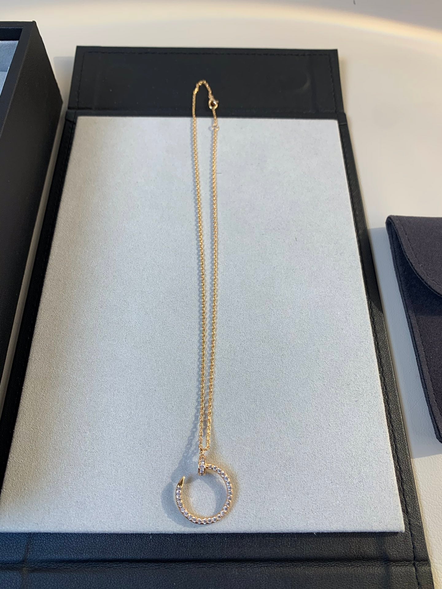 DIANA JUSTE NECKLACE PINK GOLD DIAMONDS
