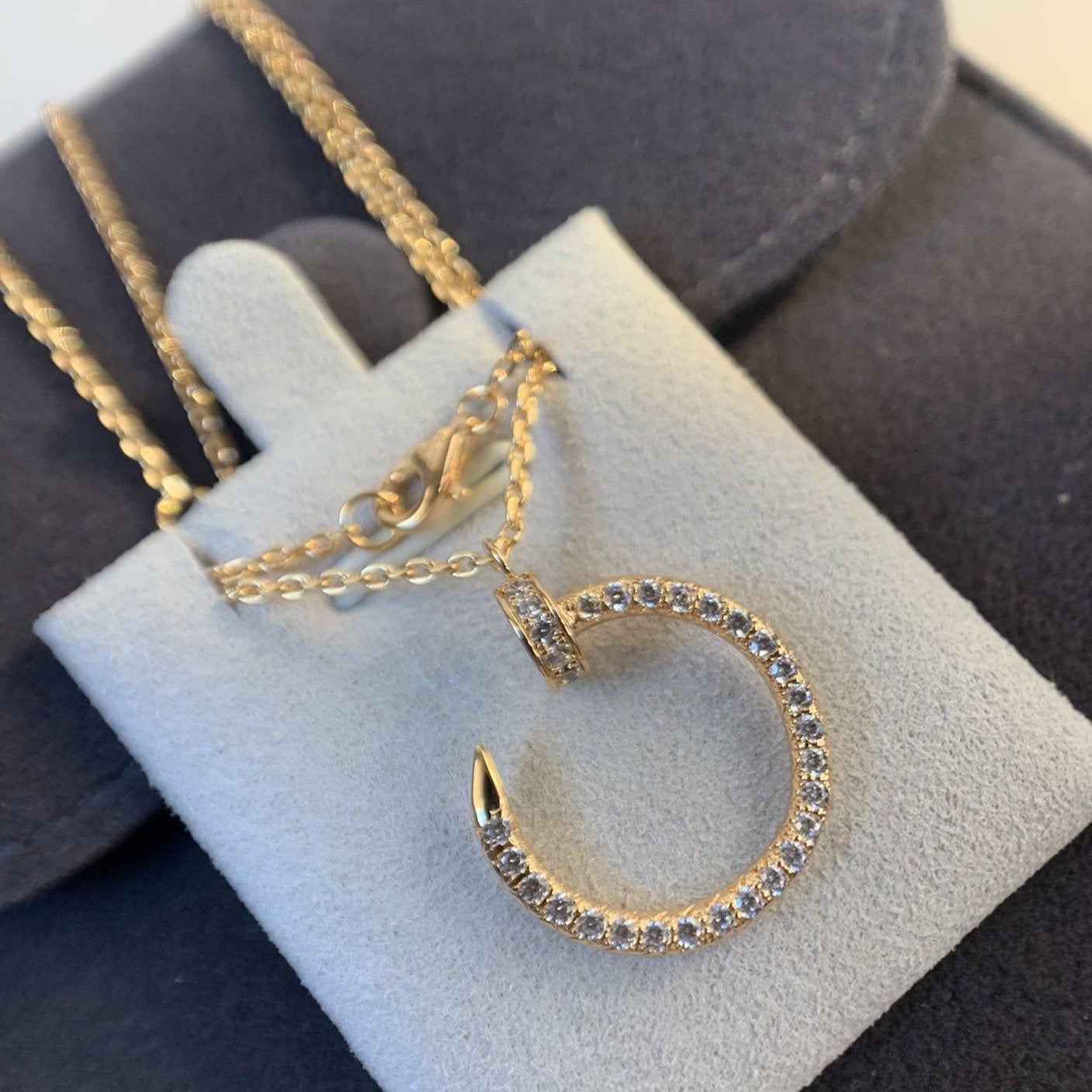 DIANA JUSTE NECKLACE PINK GOLD DIAMONDS