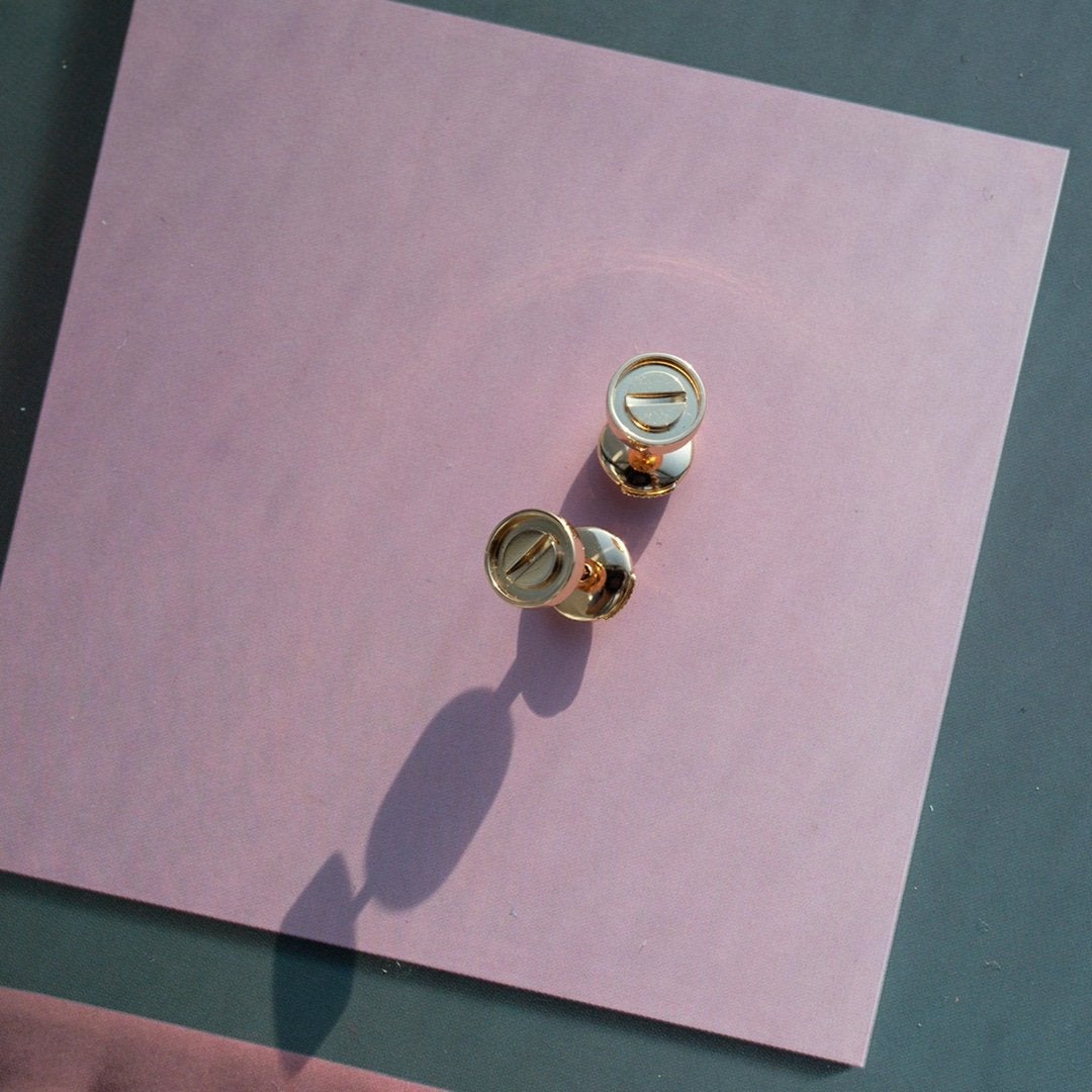 DIANA LOVE EARRINGS PINK GOLD 10MM