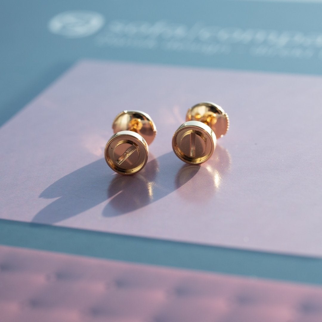 DIANA LOVE EARRINGS PINK GOLD 10MM
