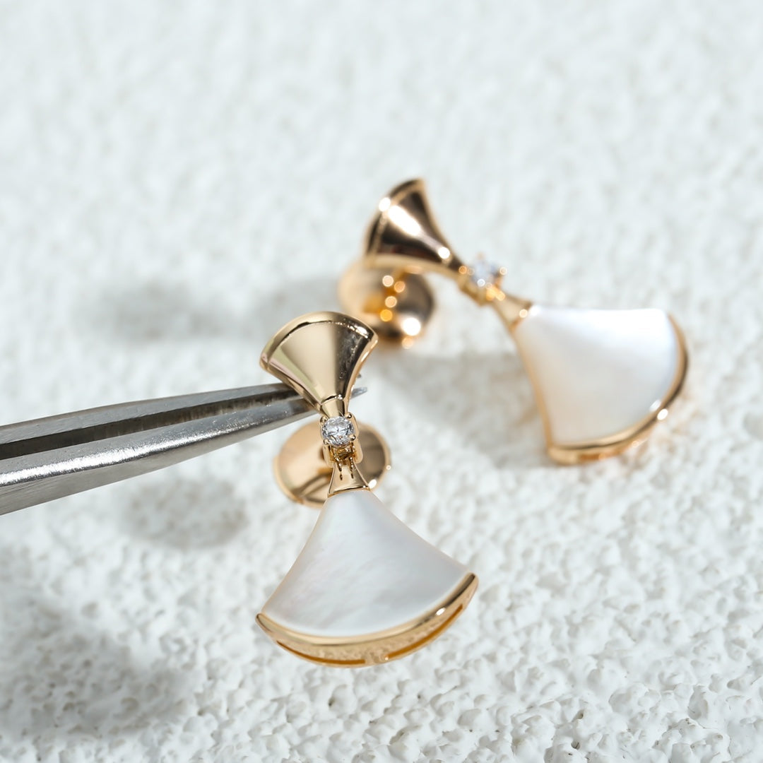 DIANA DREAM MOP PINK GOLD EARRINGS