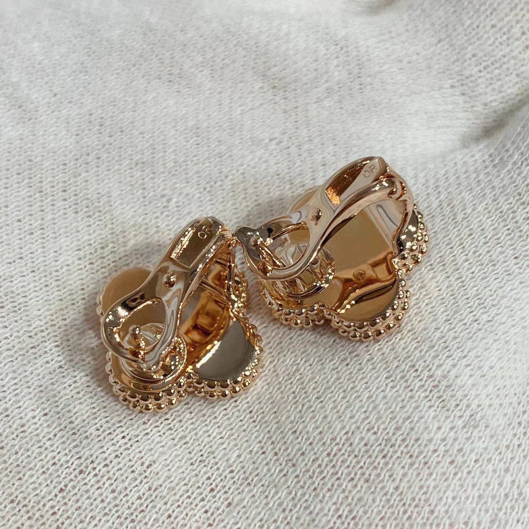 CLOVER MEDIUM 1 MOTIFS CARNELIAN DIAMOND earrings