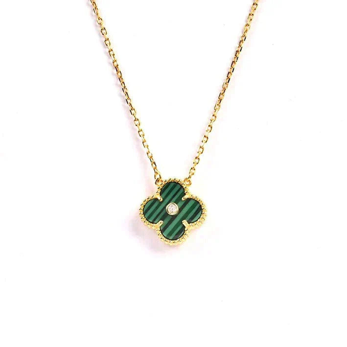 DIANA CLOVER 15MM DIAMOND TURQUOISE NECKLACE