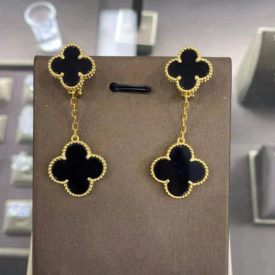 CLOVER 2 MOTIFS EARRINGS (MULTIPLE CHOICESC