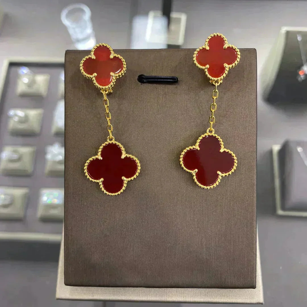 CLOVER 2 MOTIFS EARRINGS (MULTIPLE CHOICESC