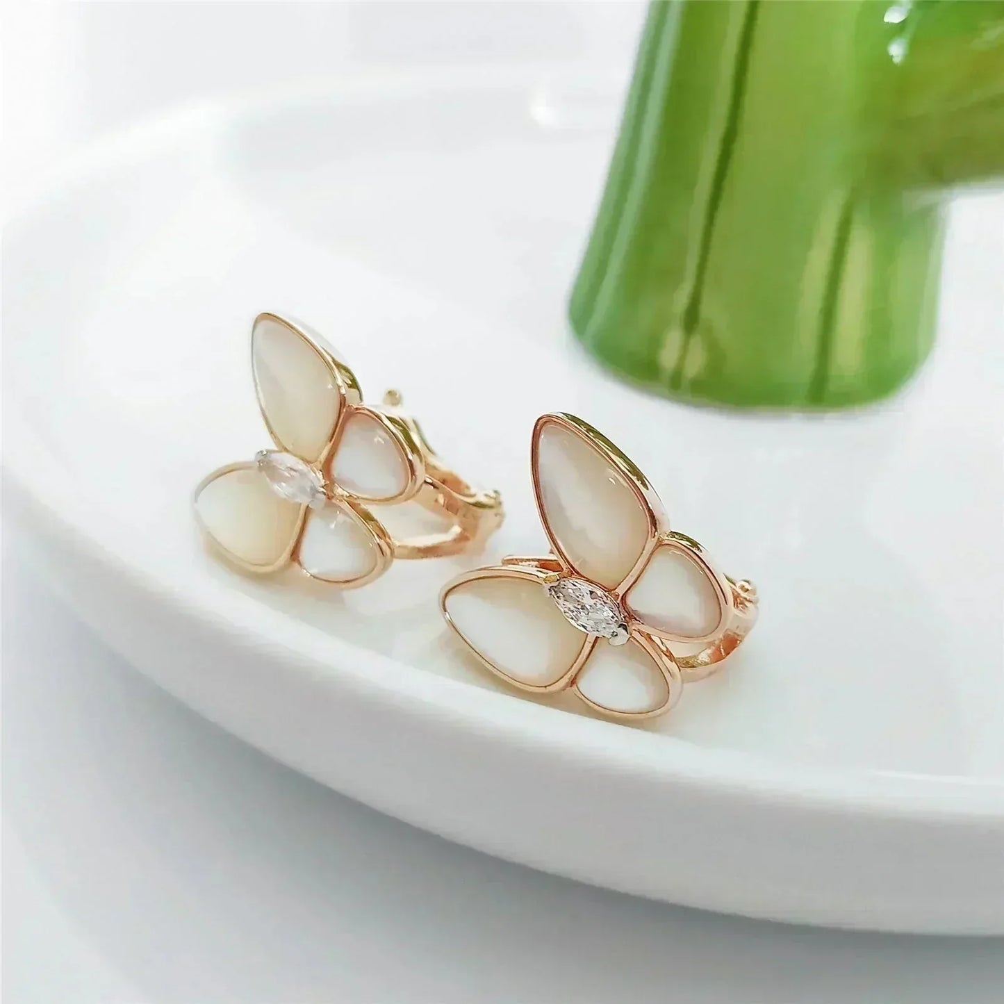 DIANA BUTTERFLY MOP DIAMOND EARRINGS