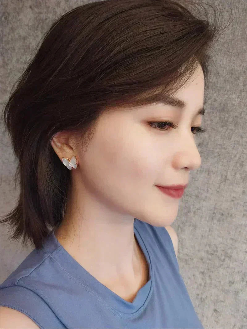 DIANA BUTTERFLY MOP DIAMOND EARRINGS