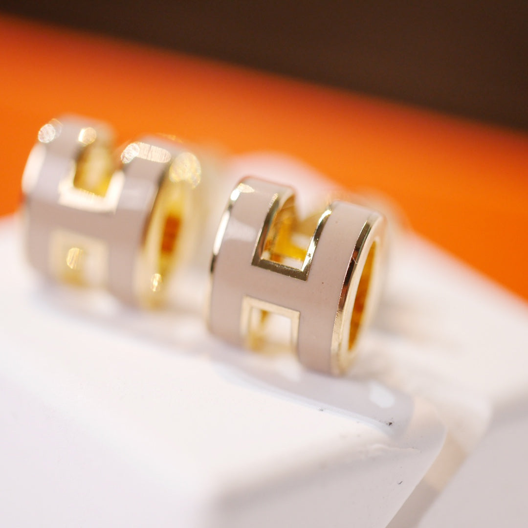 BOUCLES D'OREILLES DIANA MINI POP H OR GRIS