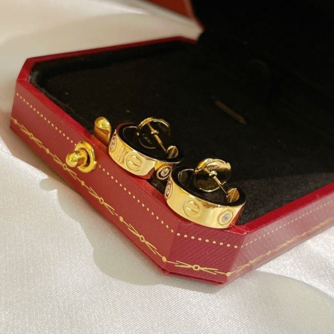 DIANA LOVE EARRINGS 5.7MM 2 DIAMONDS