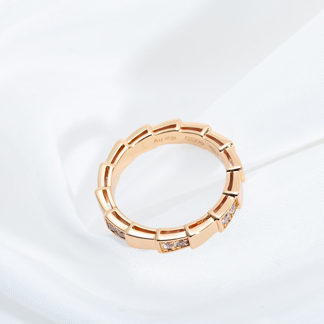 DIANA SERPENTI RING PINK GOLD 3MM