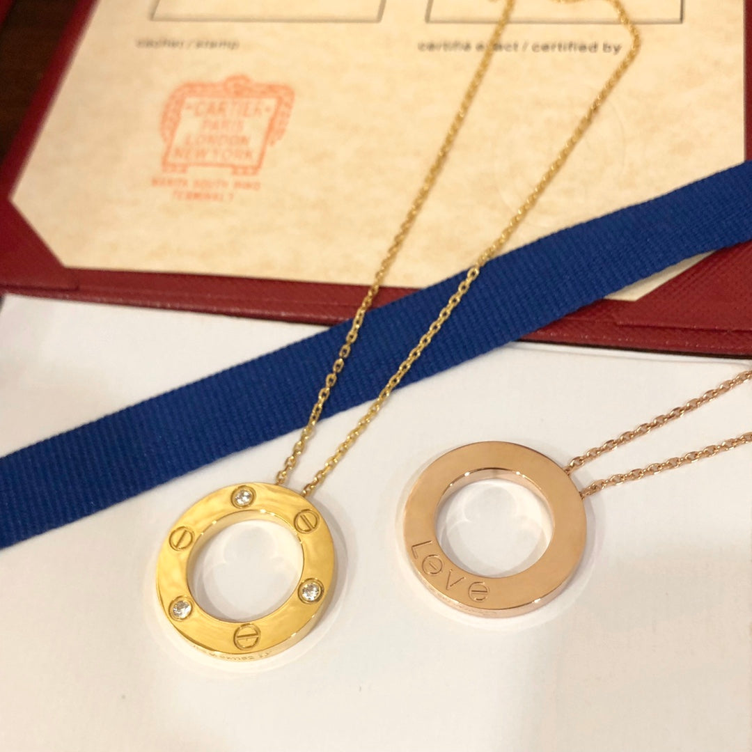 DIANA LOVE NECKLACE 16MM 3 DIAMONDS