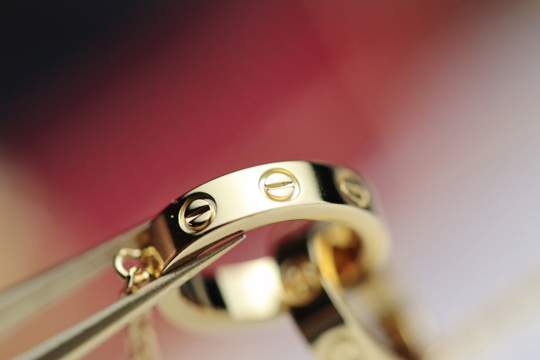 DIANA LOVE NECKLACE DOUBLE RING GOLD