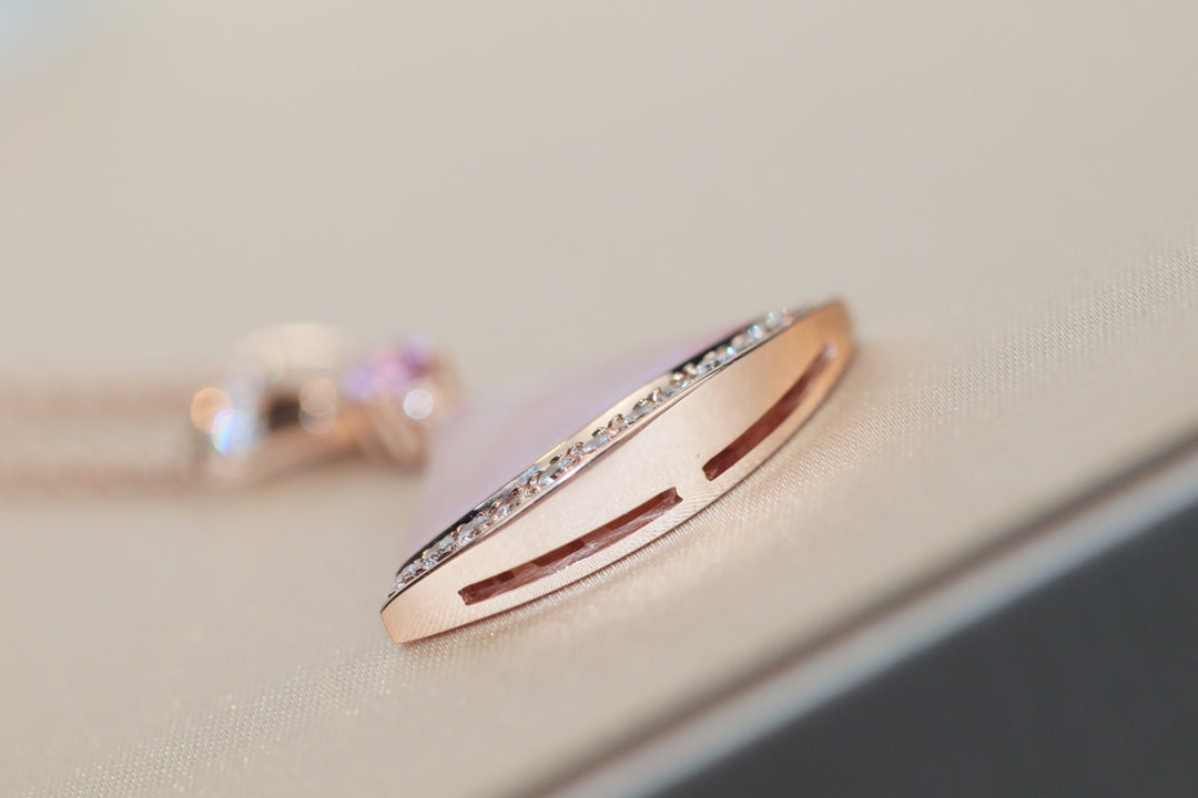 Collier Diana Dream avec diamants en nacre rose