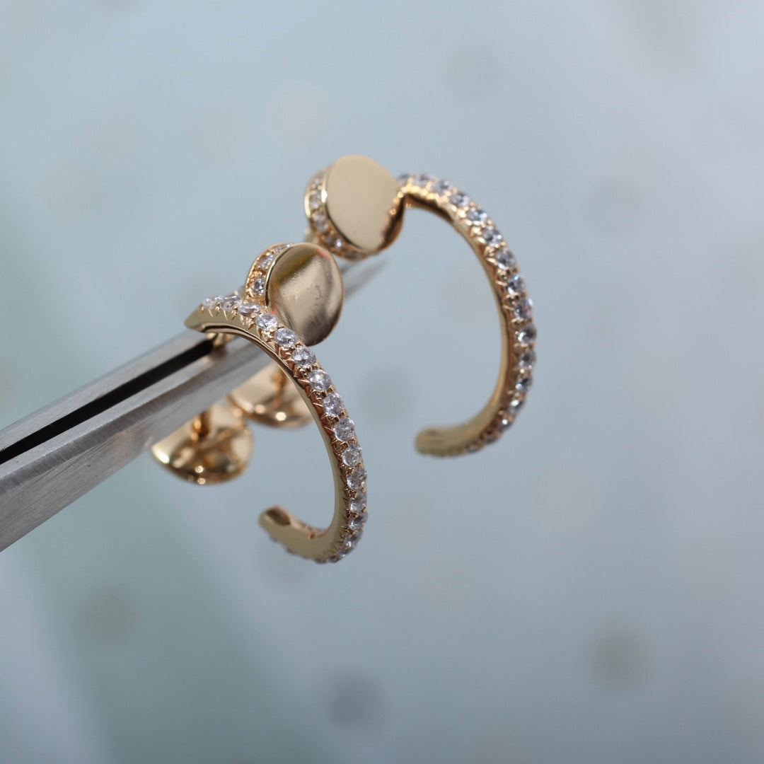 DIANA JUSTE EARRINGS 12.75MM PINK GOLD DIAMOND