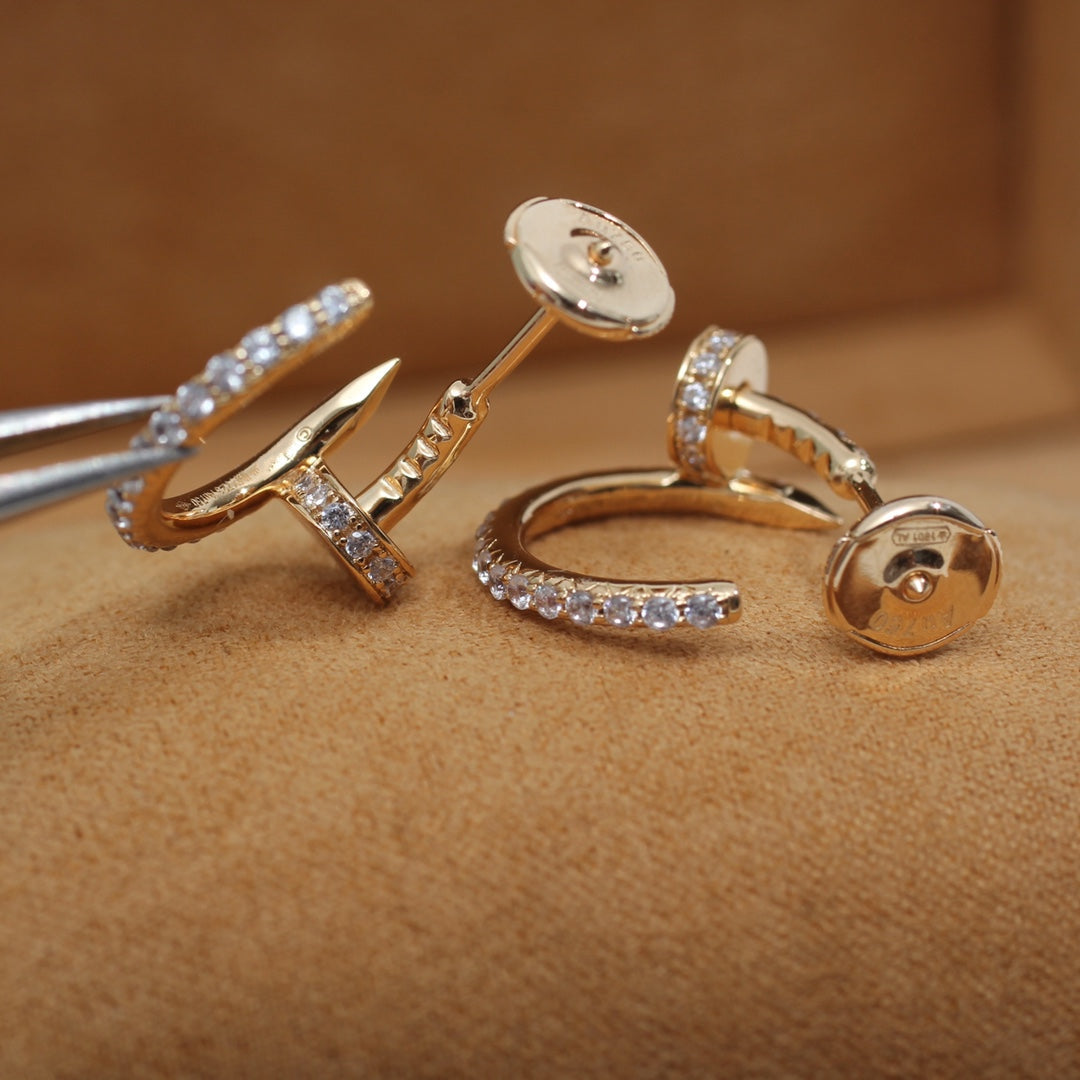 DIANA JUSTE EARRINGS 12.75MM PINK GOLD DIAMOND