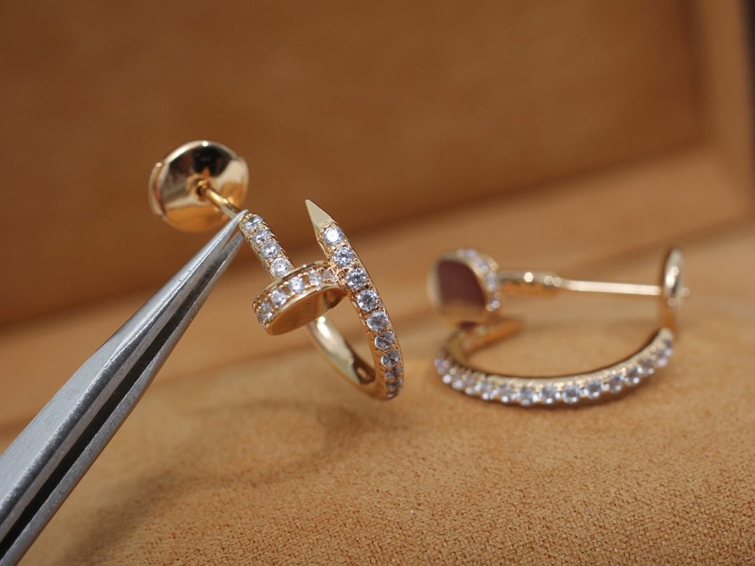 DIANA JUSTE EARRINGS 12.75MM PINK GOLD DIAMOND