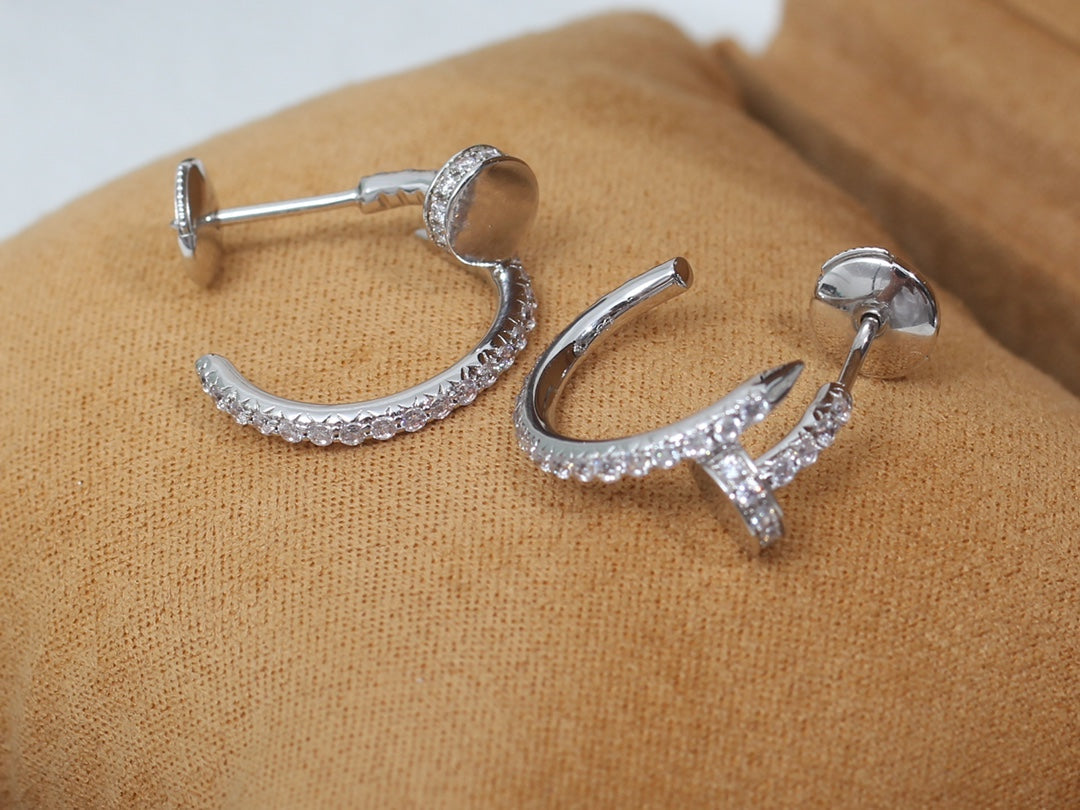 DIANA JUSTE EARRINGS 12.75MM SILVER DIAMOND