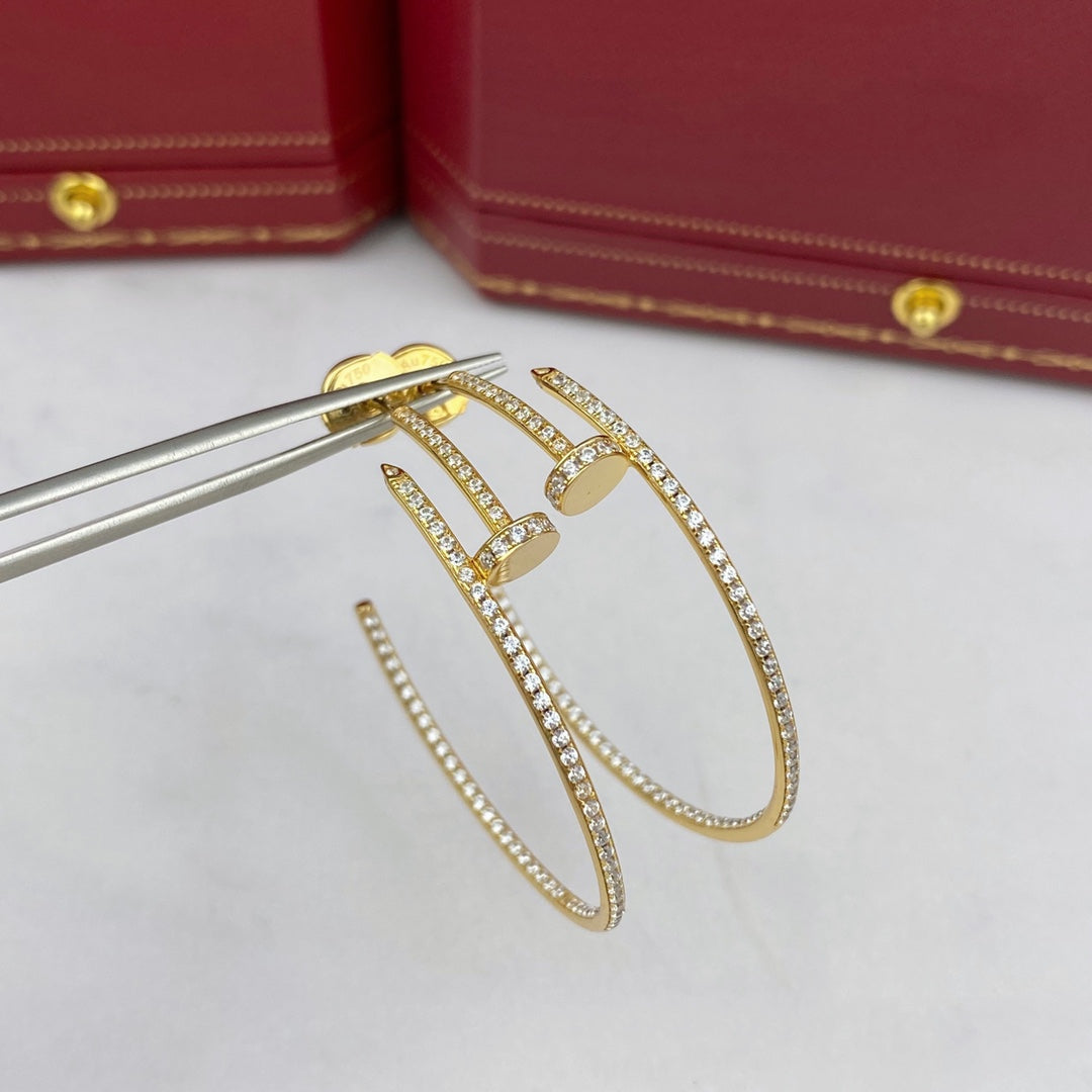 DIANA JUSTE EARRINGS FULL DIAMONDS 1.8MM