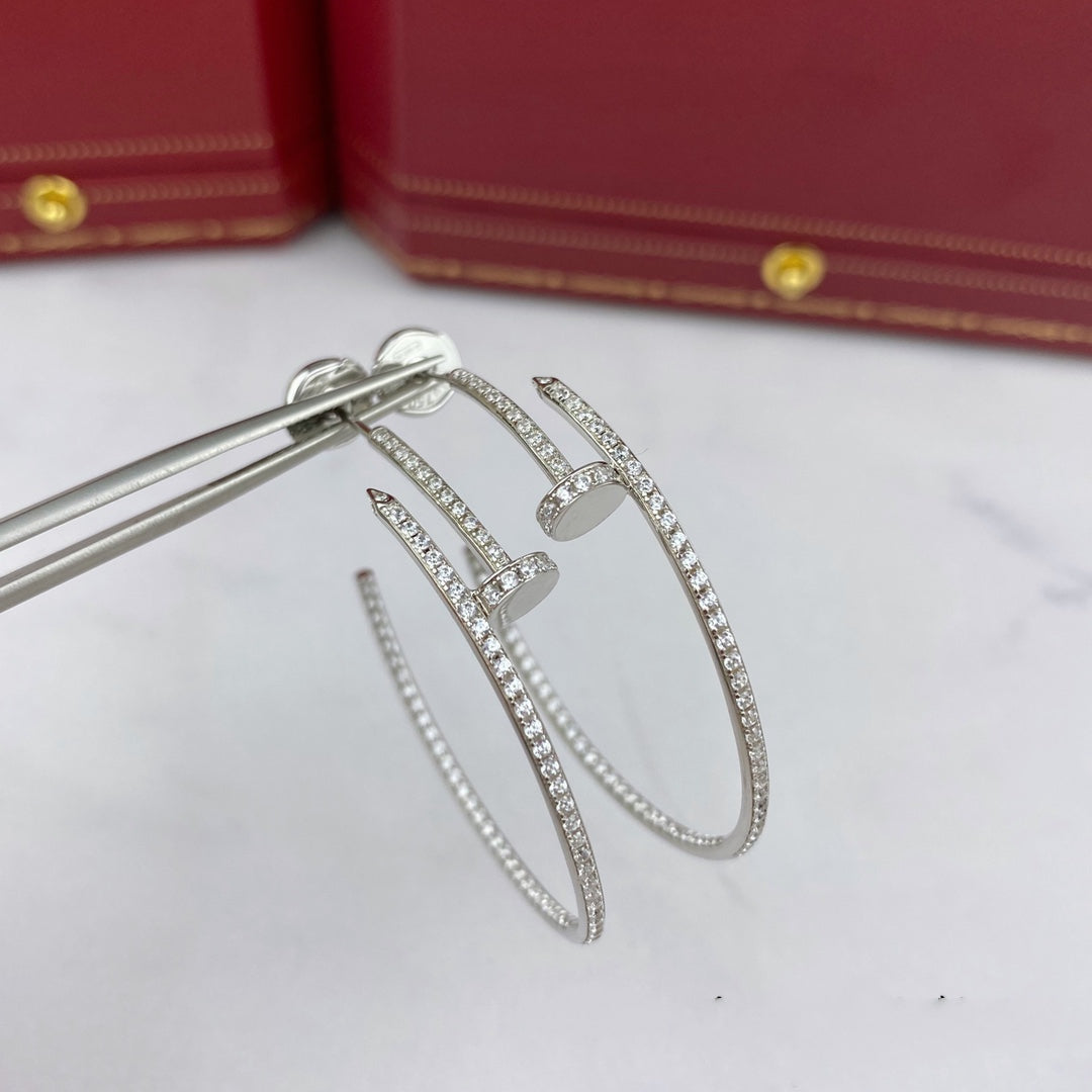 DIANA JUSTE EARRINGS FULL DIAMONDS 1.8MM