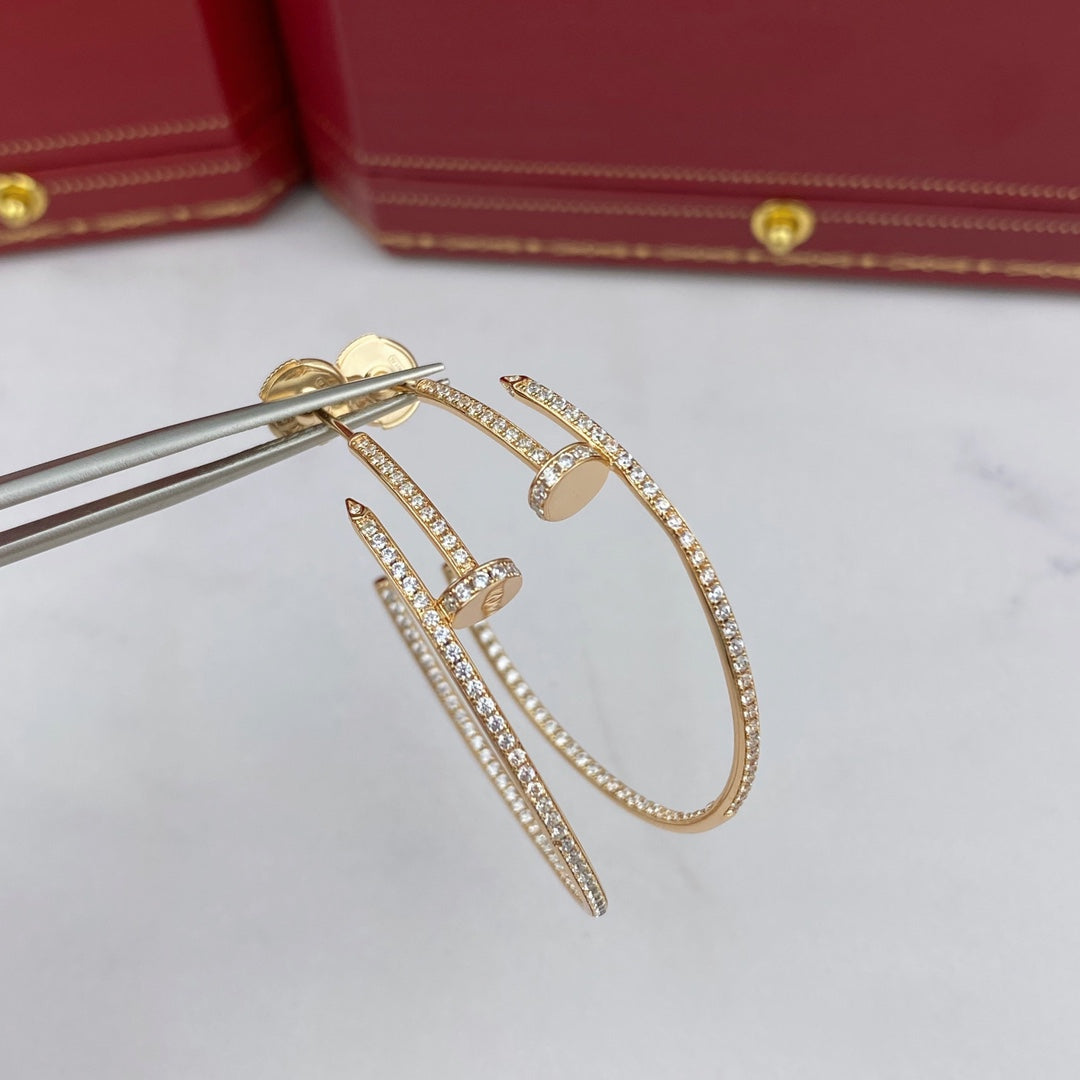 DIANA JUSTE EARRINGS FULL DIAMONDS 1.8MM