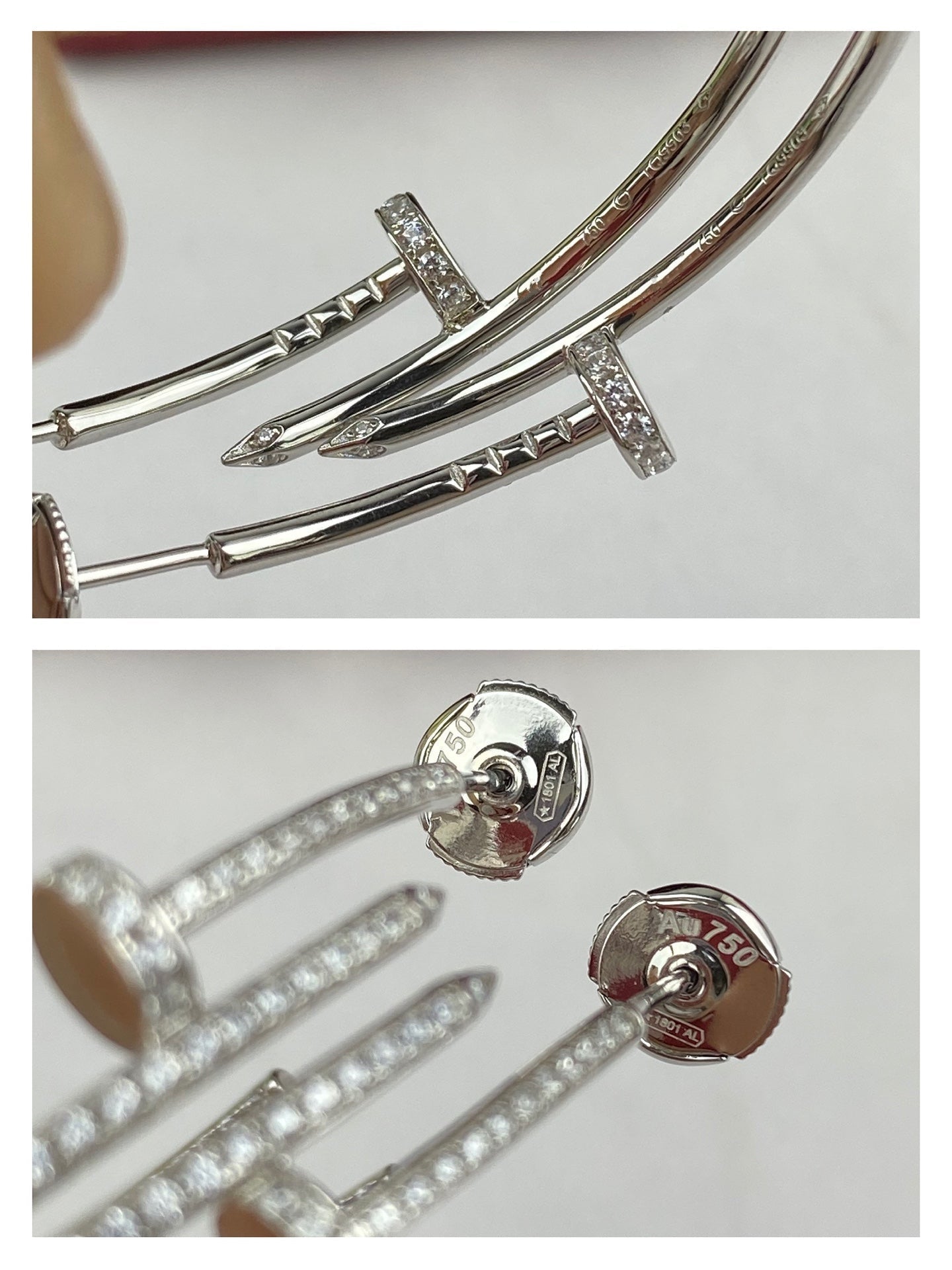 DIANA JUSTE EARRINGS FULL DIAMONDS 1.8MM
