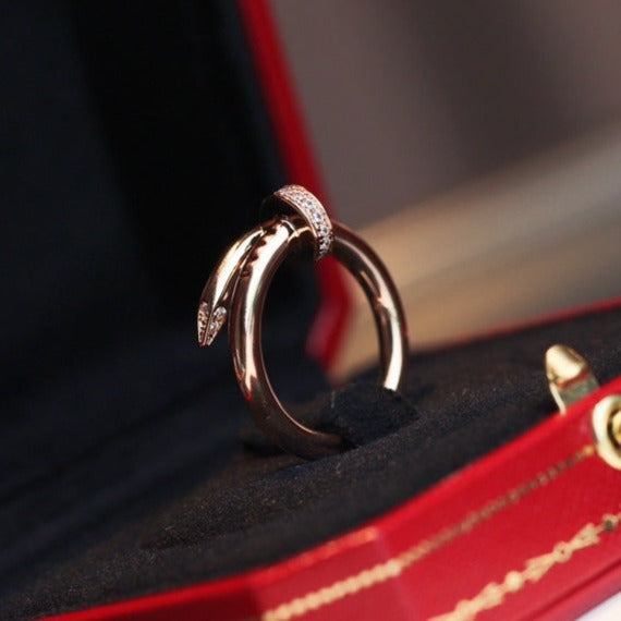 DIANA JUSTE RING 2.65MM PINK GOLD DIAMOND