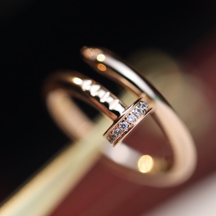 DIANA JUSTE RING 2.65MM PINK GOLD DIAMOND
