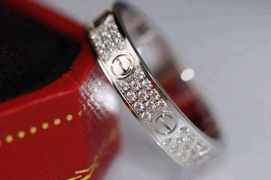 DIANA LOVE RING 4MM DIAMOND PAVED