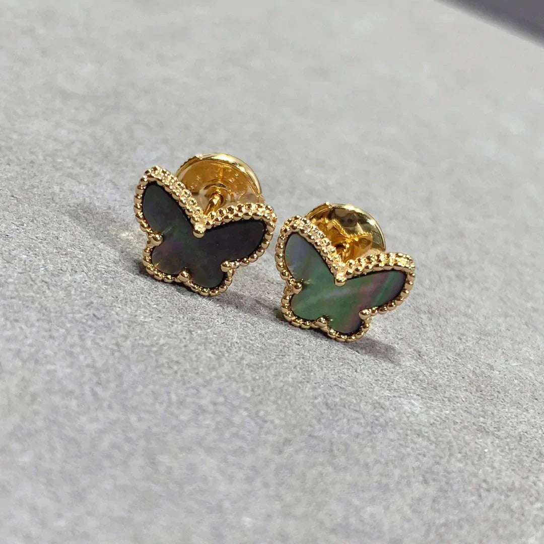 BUTTERFLY DARK MOP EARRINGS