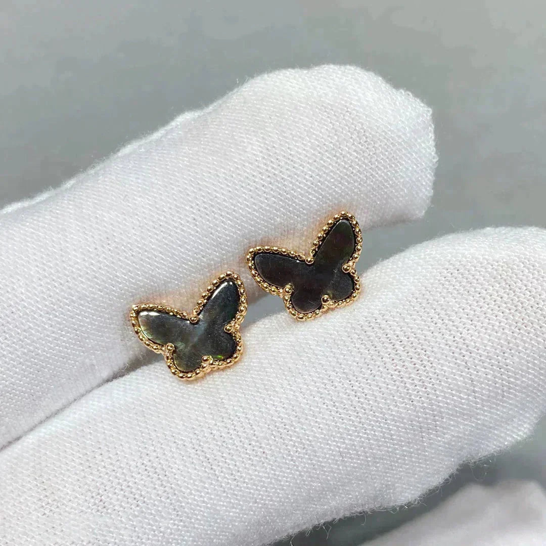 BUTTERFLY DARK MOP EARRINGS