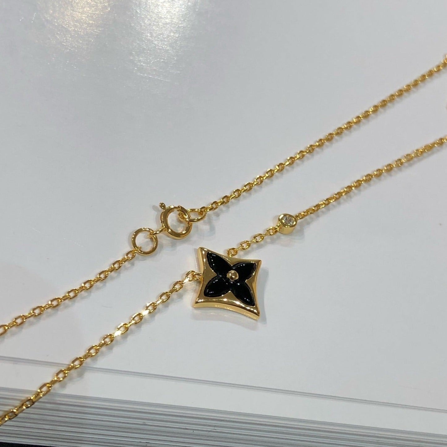 DIANA STAR BLACK MOP NECKLACE