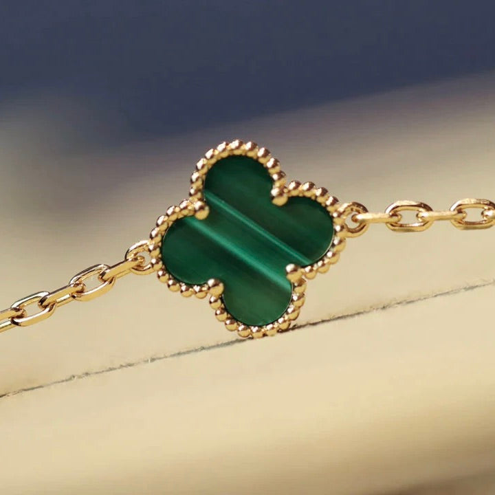 DIANA CLOVER 20 MOTIFS MALACHITE GOLD