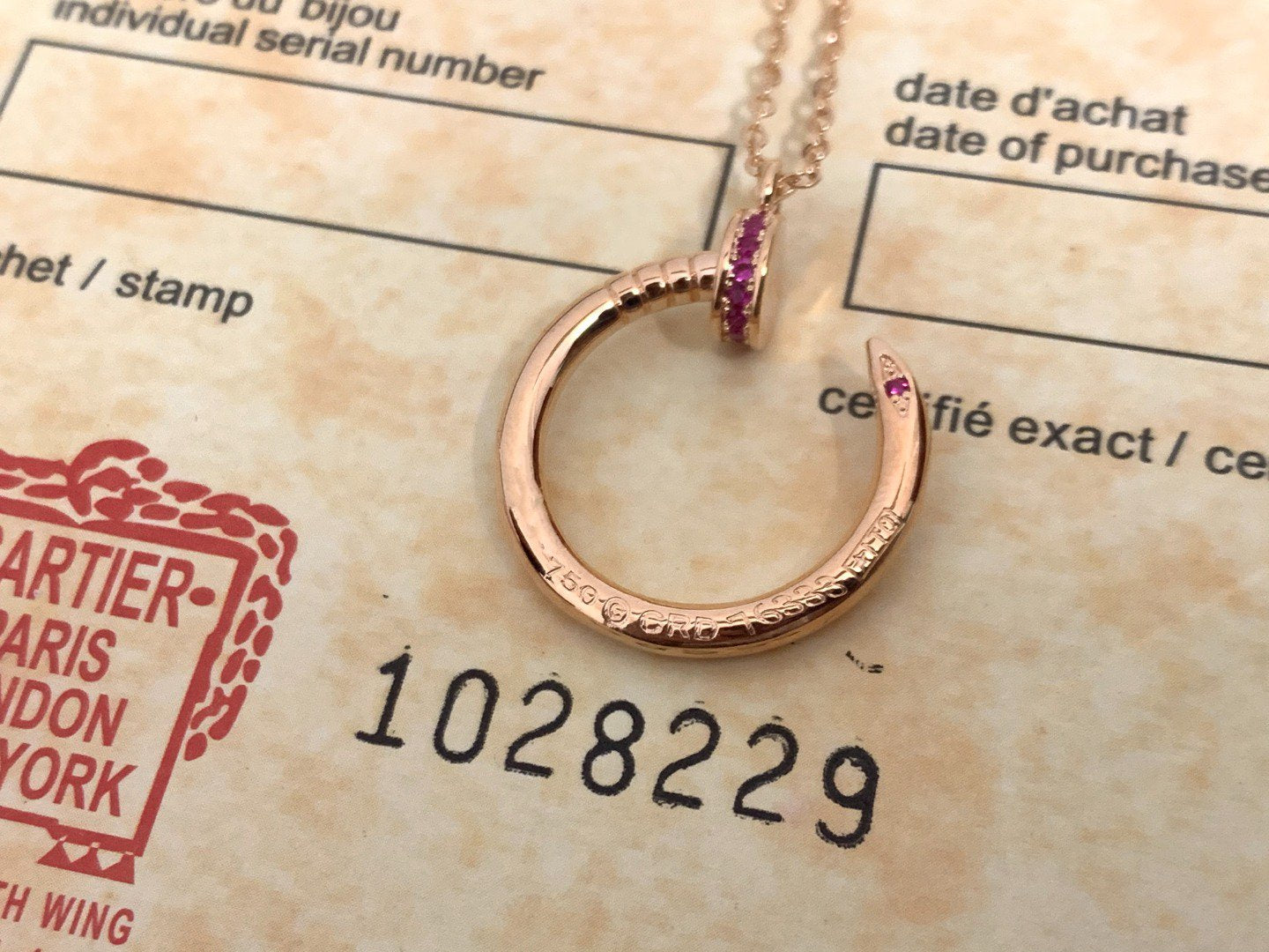 DIANA JUSTE PINK DIAMOND NECKLACE