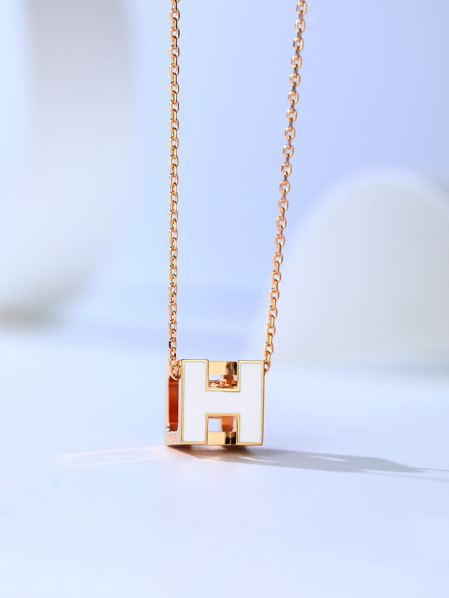 DIANA H CAGE PINK GOLD NECKLACE