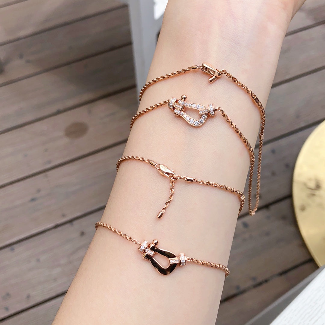 DIANA FORCE 10 PINK GOLD DIAMOND NECKLACE