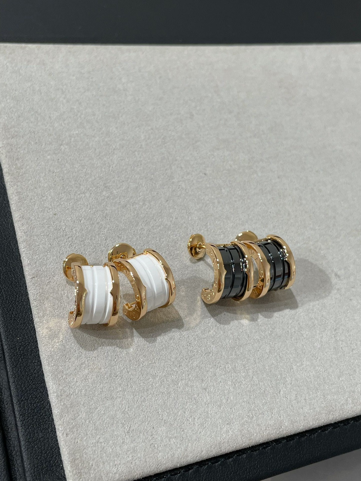 BOUCLES D'OREILLES DIANA ZERO 1 EN CÉRAMIQUE OR ROSE