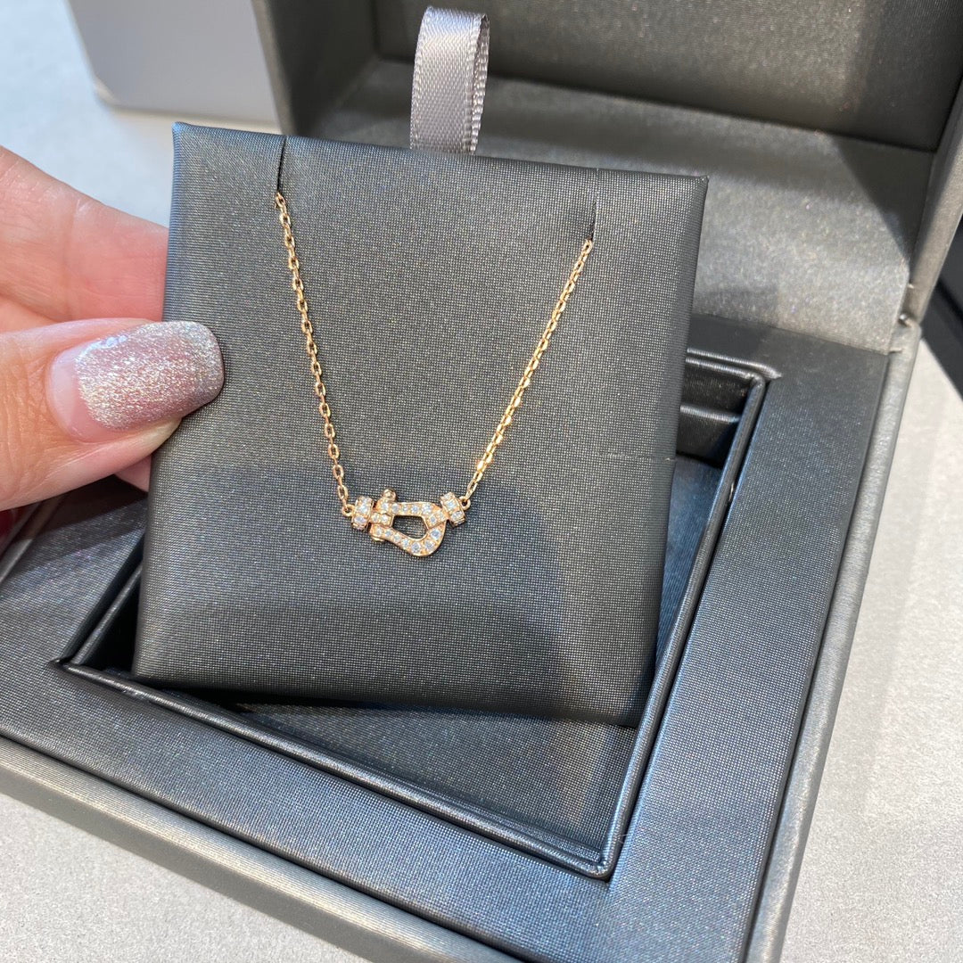 DIANA FORCE 10 DIAMOND PINK GOLD NECKLACE MINI MODEL