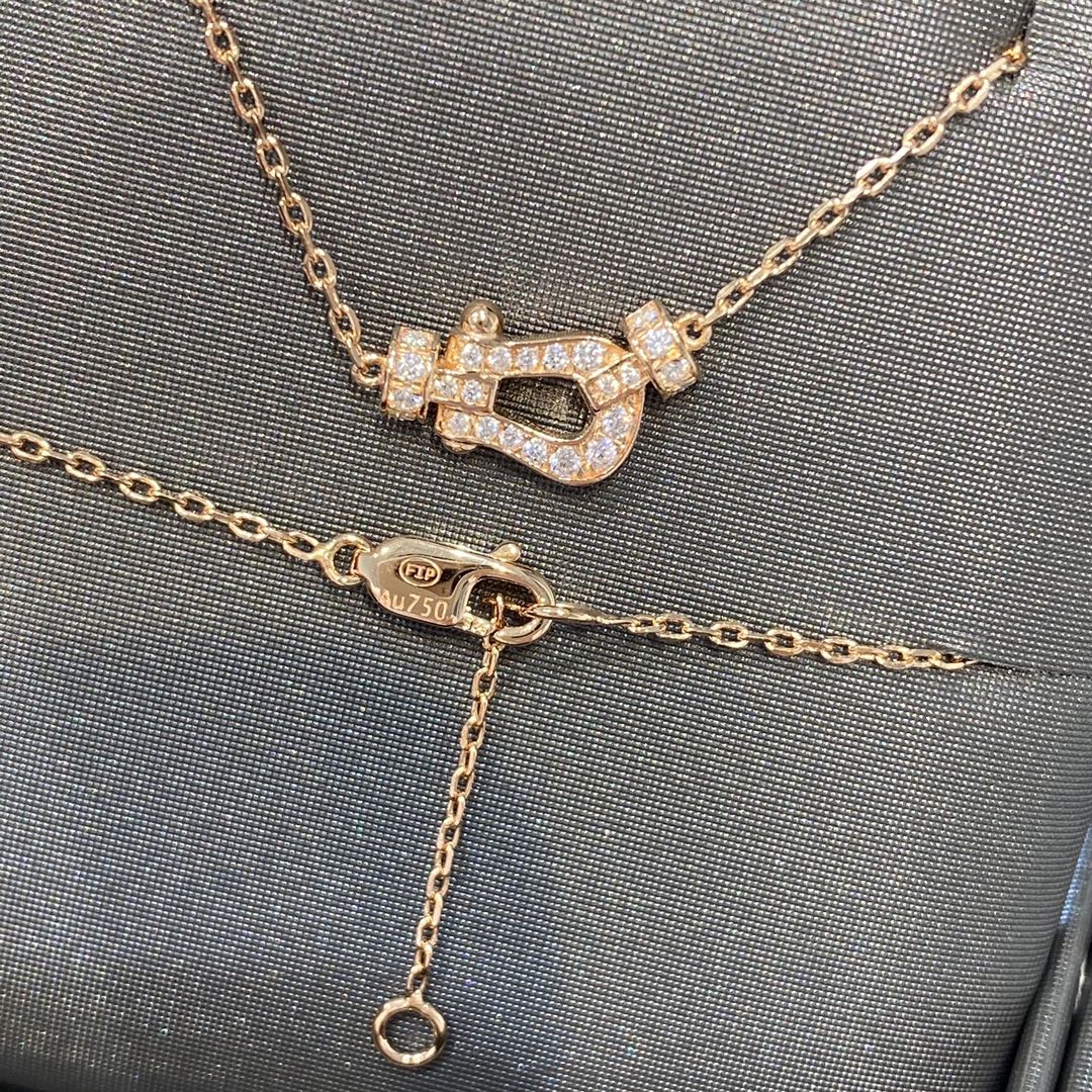 DIANA FORCE 10 DIAMOND PINK GOLD NECKLACE MINI MODEL