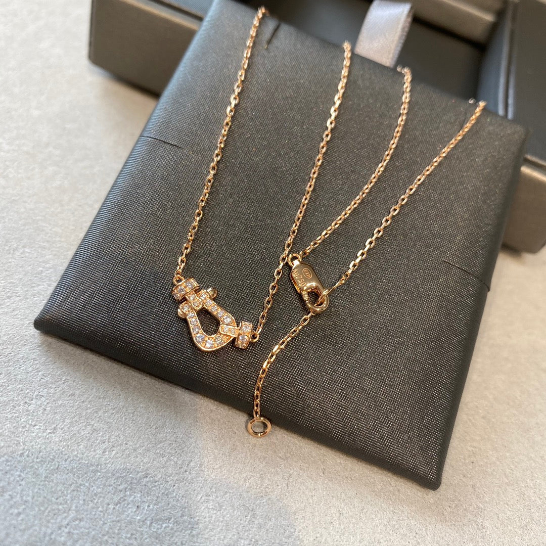 DIANA FORCE 10 DIAMOND PINK GOLD NECKLACE MINI MODEL