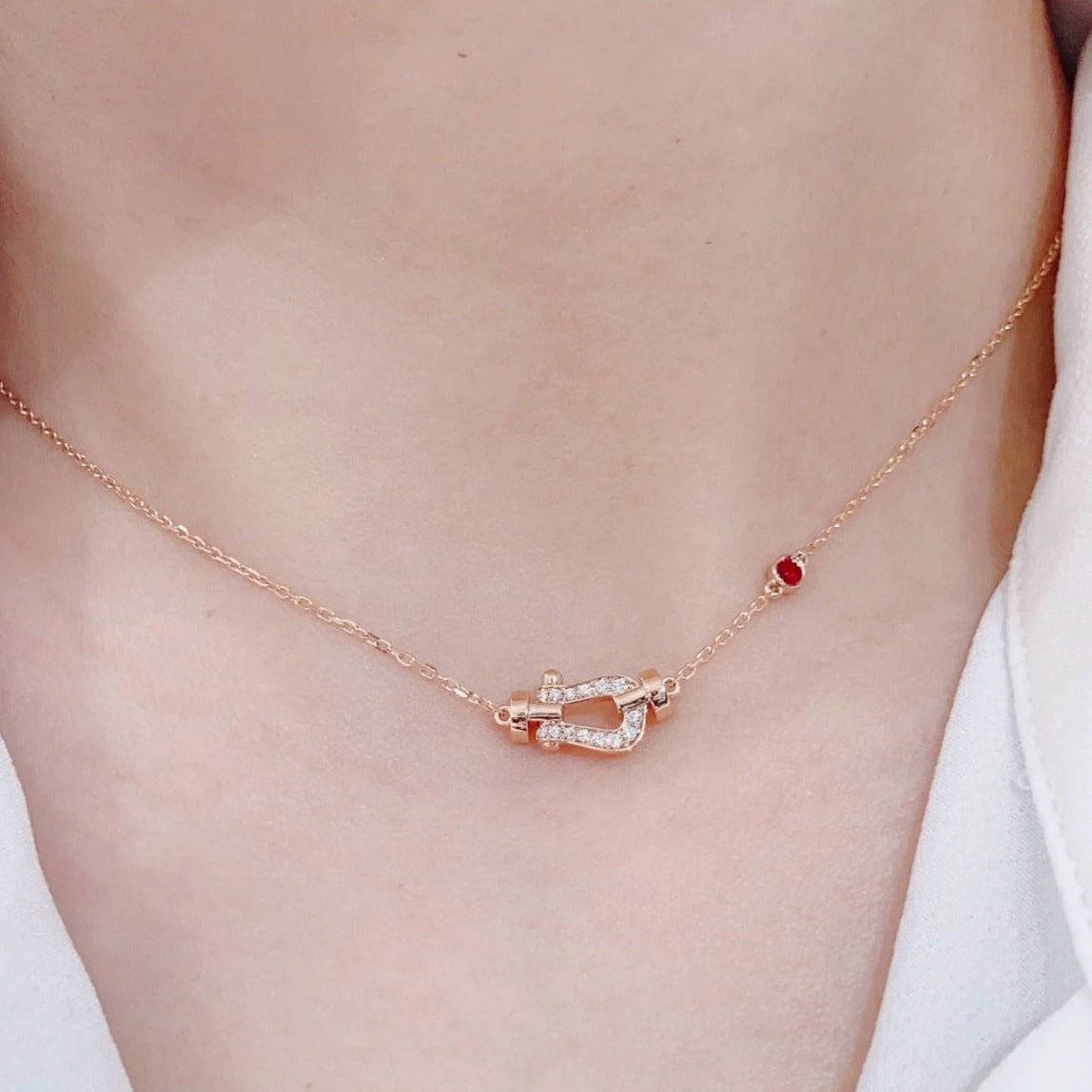 Collier Diana Force 10 diamants en or rose