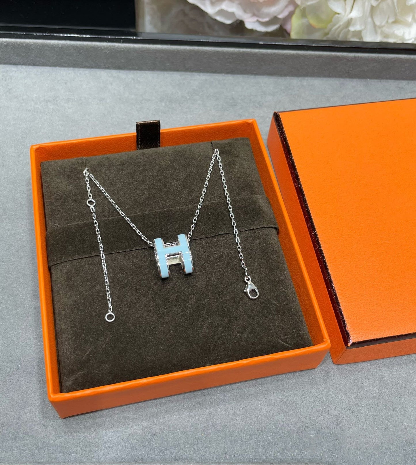 DIANA POP H SKY BLUE NECKLACE