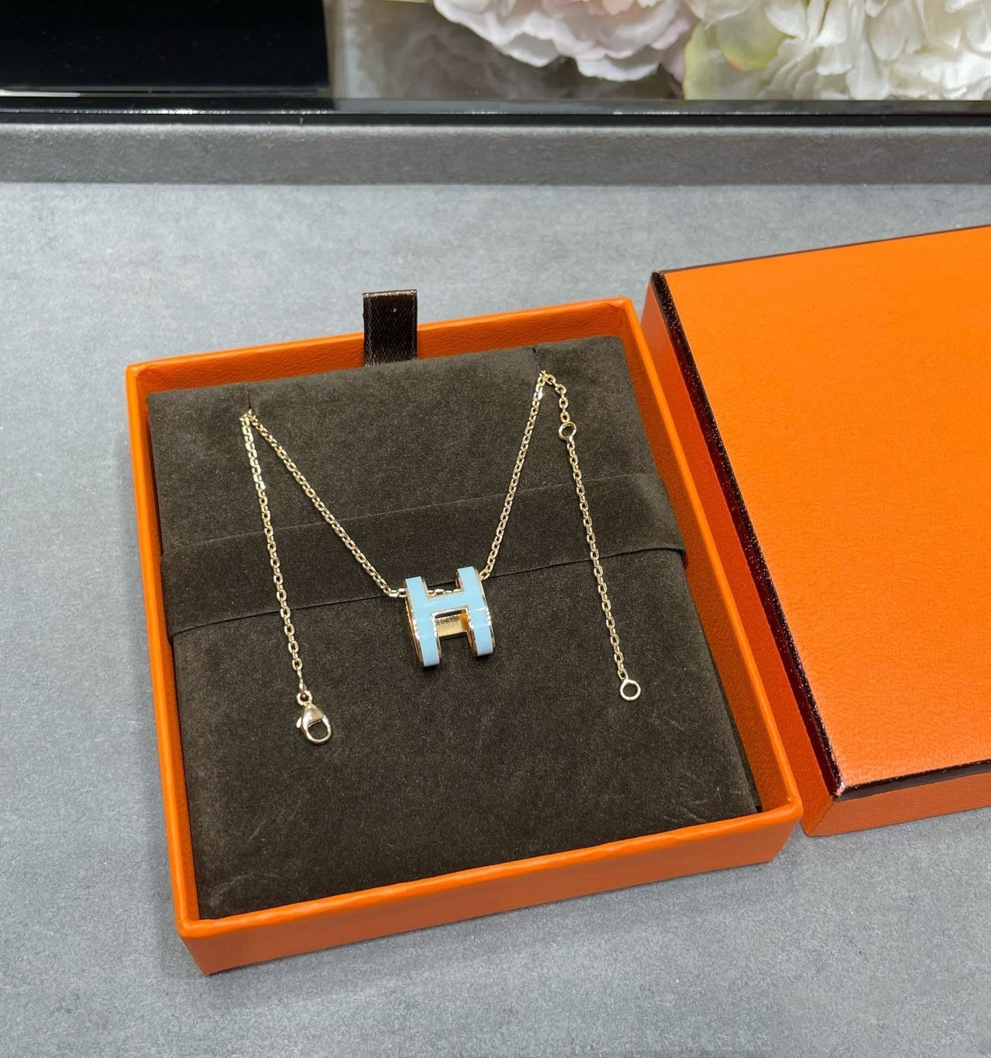 DIANA POP H SKY BLUE NECKLACE