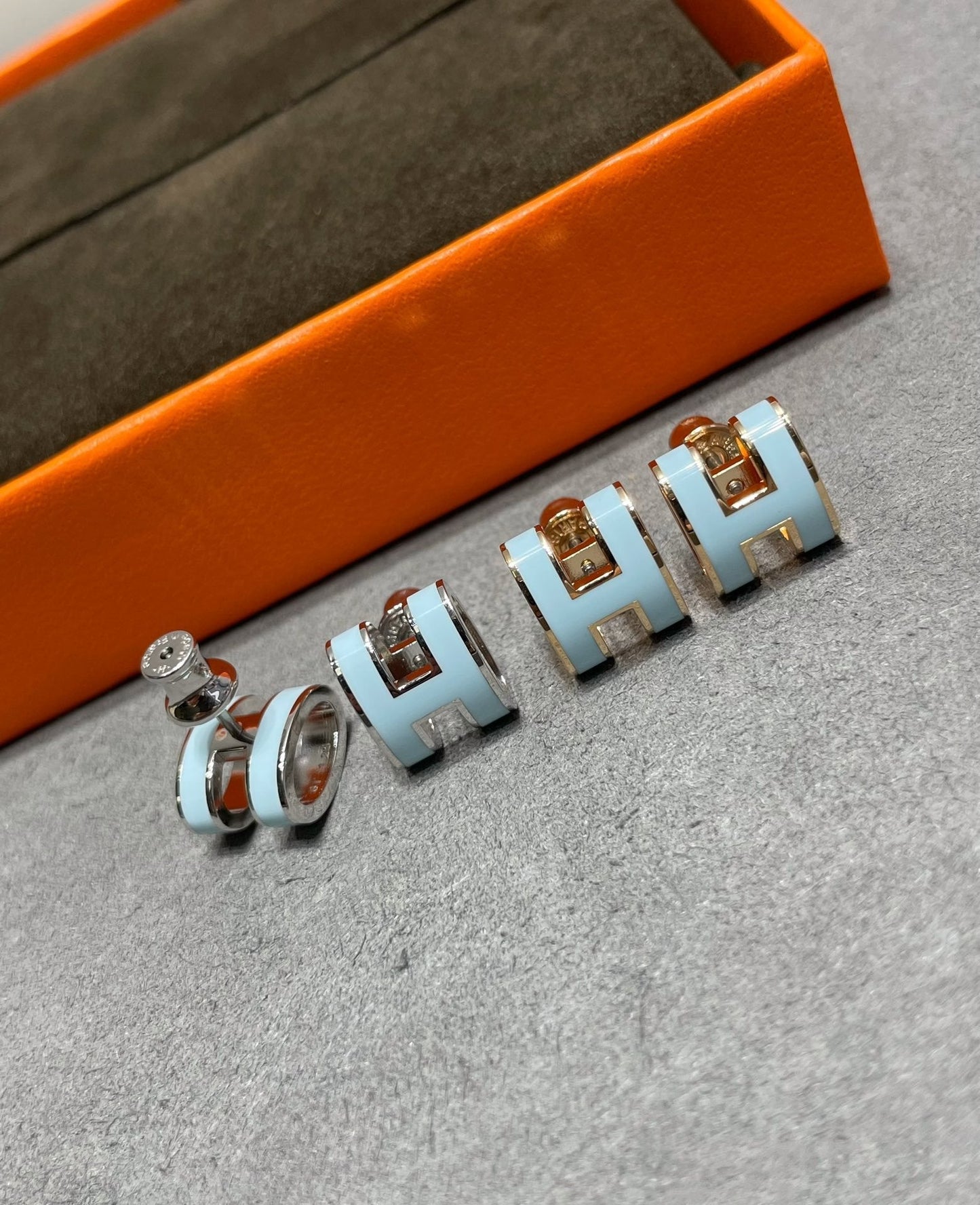 BOUCLES D'OREILLES DIANA POP H BLEU CIEL
